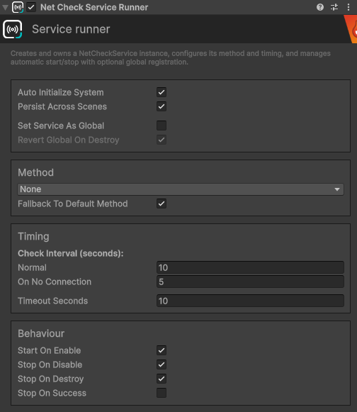 Service runner component